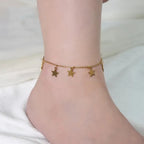 Danity Star Charm Dangle Anklet