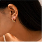 Geometric Half Hoop Earrings