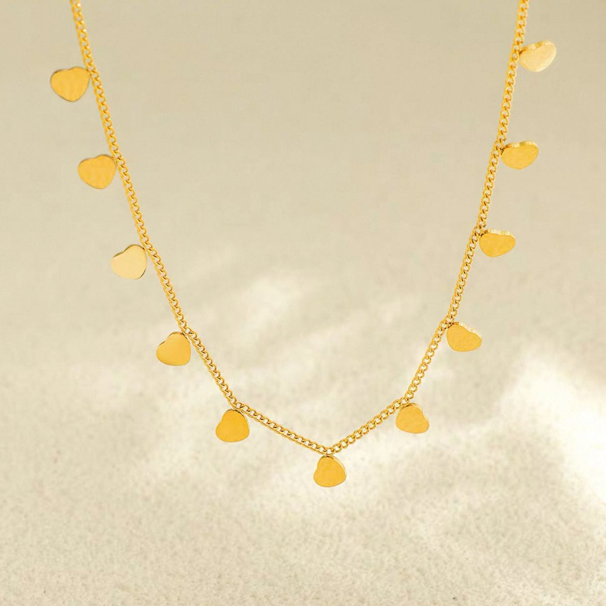 Dainty heart drop necklace