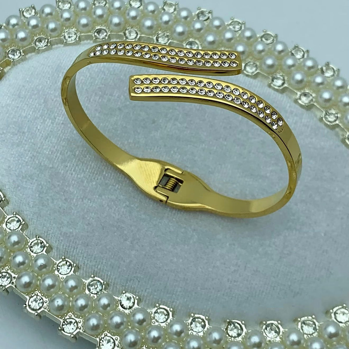 Studded Open Cuff Bracelet For Women