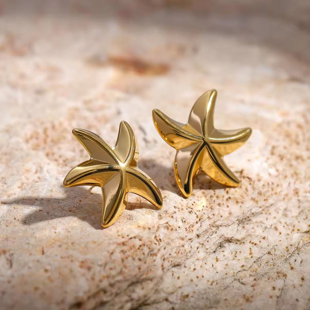 starfish stud earrings For Women
