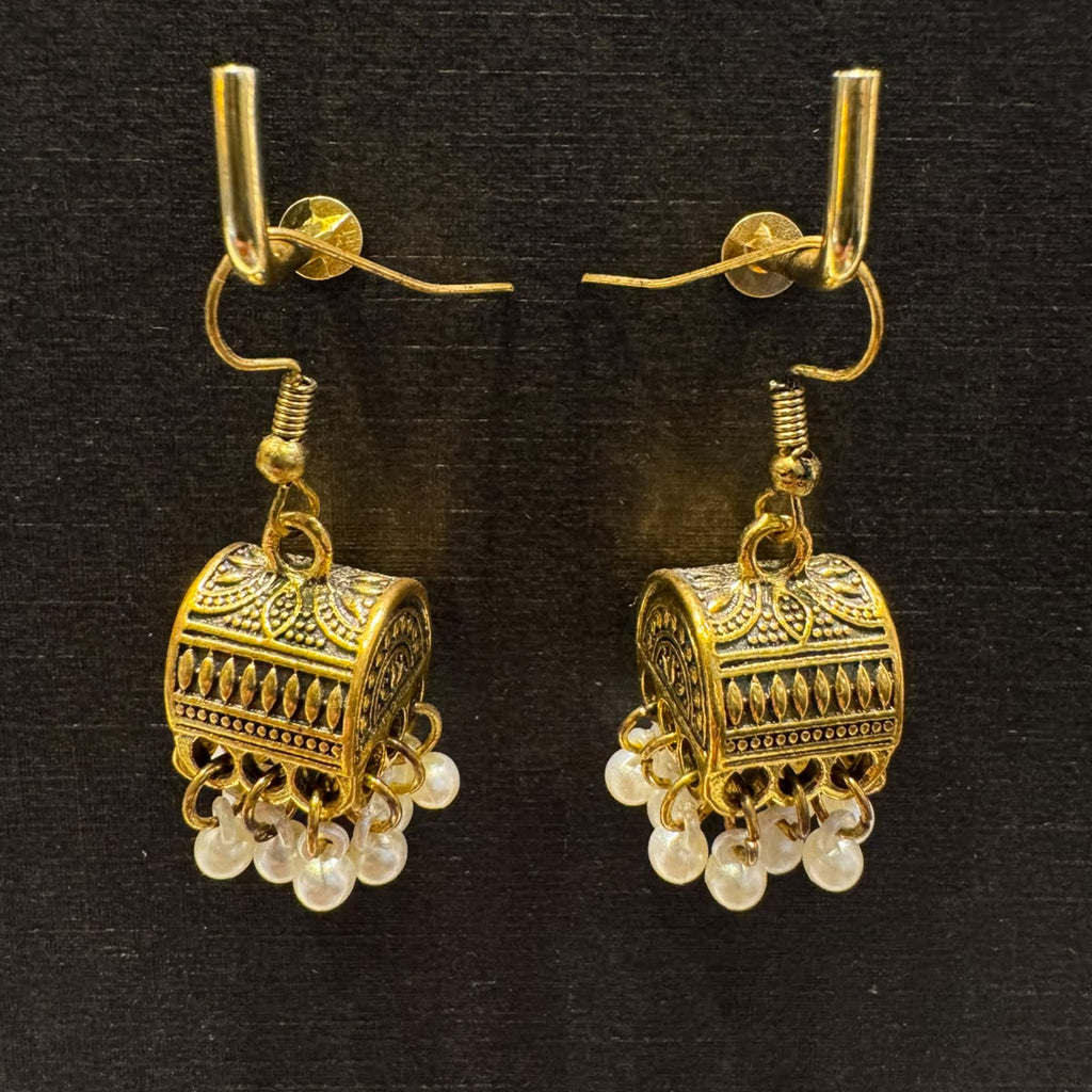 Traditional Antique Gold Jhumki