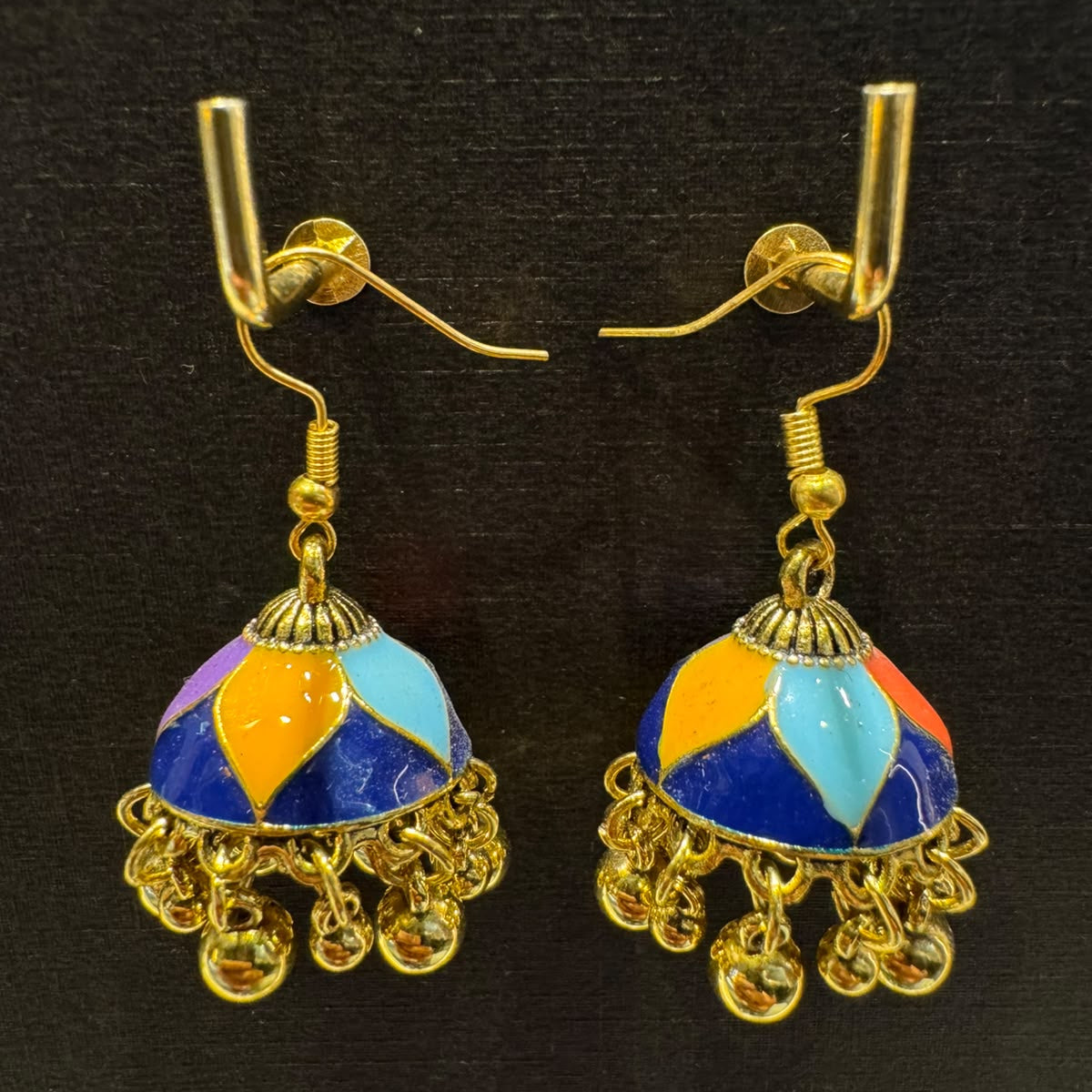 The Multan Blossom Meenakari Jhumkas