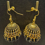 Golden Dome-Shaped Drop Jhumka