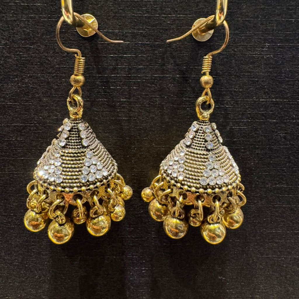 South Asian bell-shaped dangling Jhumka