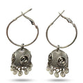 Oxidized Silver Hoop Jhumka - Bali Jhumka