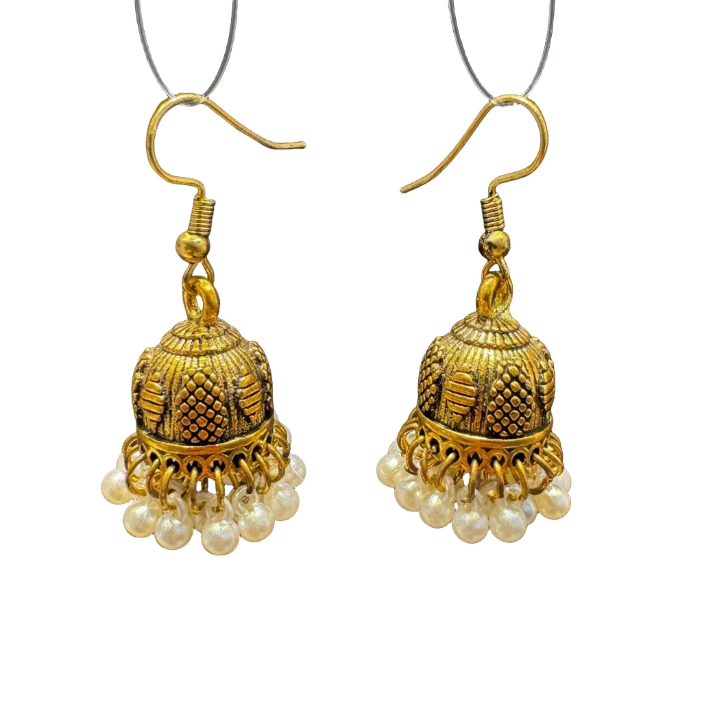 Antique-Style Golden Jhumka For Women