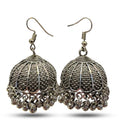 Vintage Silver-Plated Statement Jhumkas