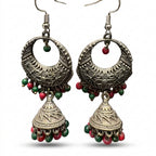 Traditional Oxidized Chandbali Jhumka Earrings