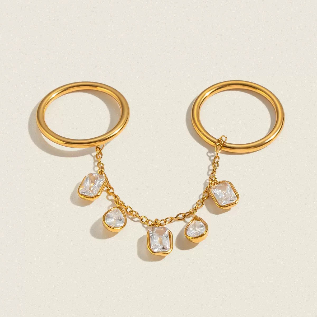 Charms‑Connected Two Band‑Dainty