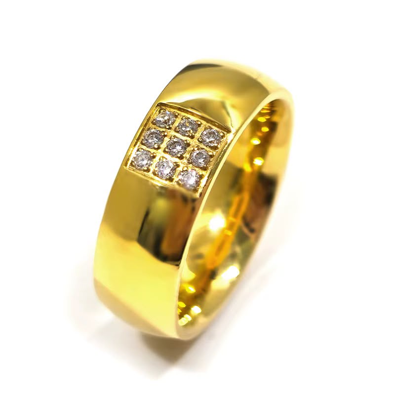 classic yellow gold-tone band Ring
