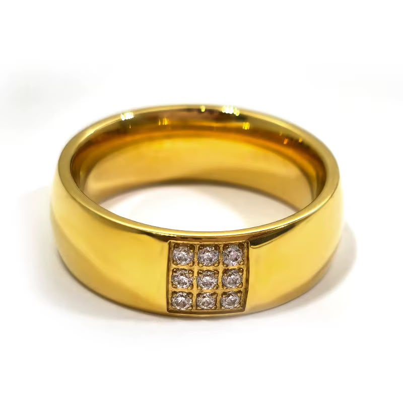 classic yellow gold-tone band Ring