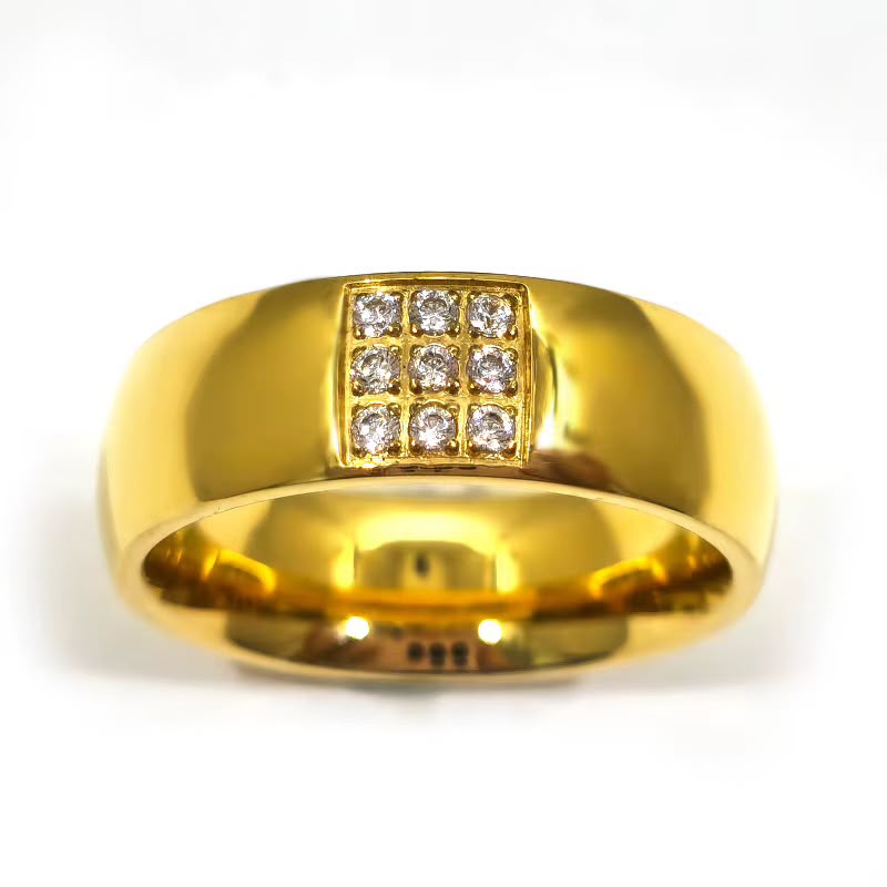 classic yellow gold-tone band Ring