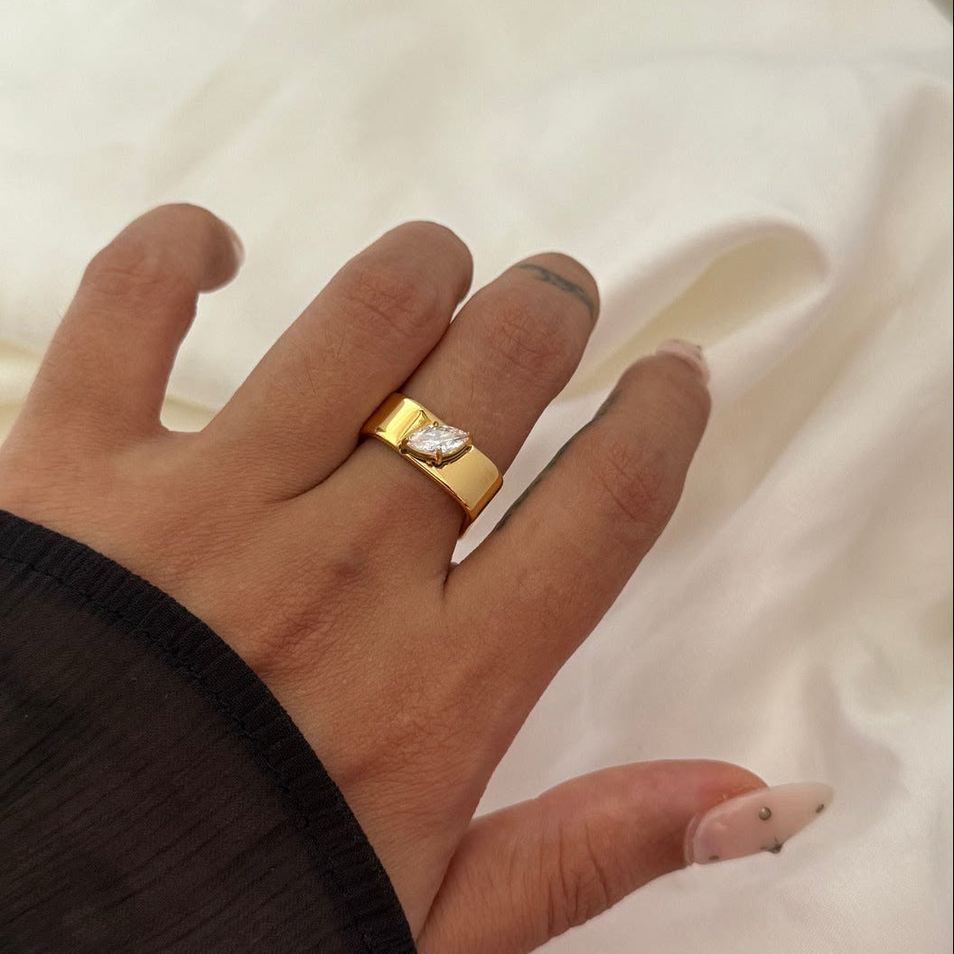 Classic Style Geometric Ring for Women