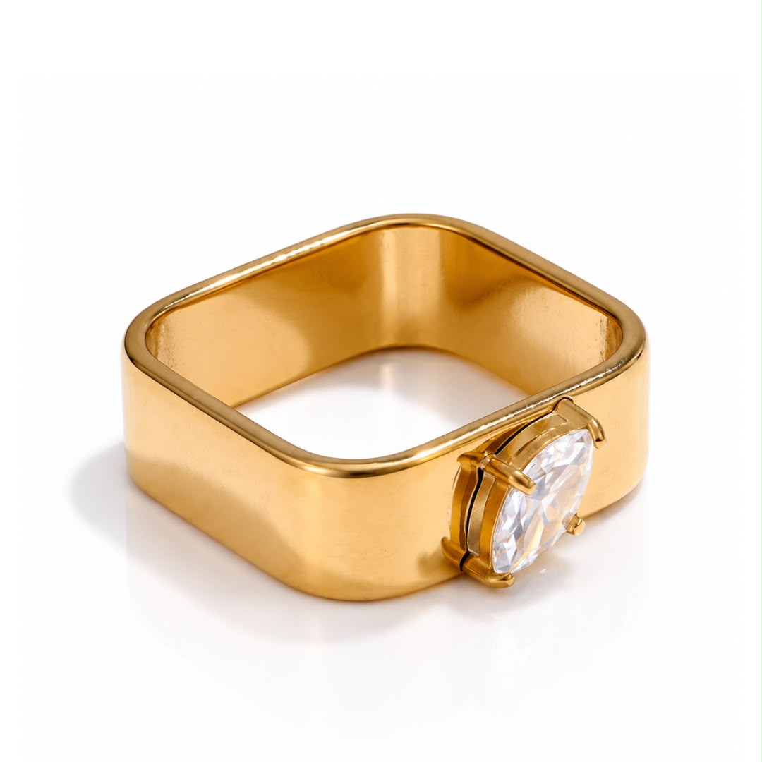 Classic Style Geometric Ring for Women