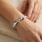 Asymmetric Heart Zircon Stainless Steel Bracelet