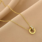 Elegant Crystal Circle Choker Fashion Roman Digital