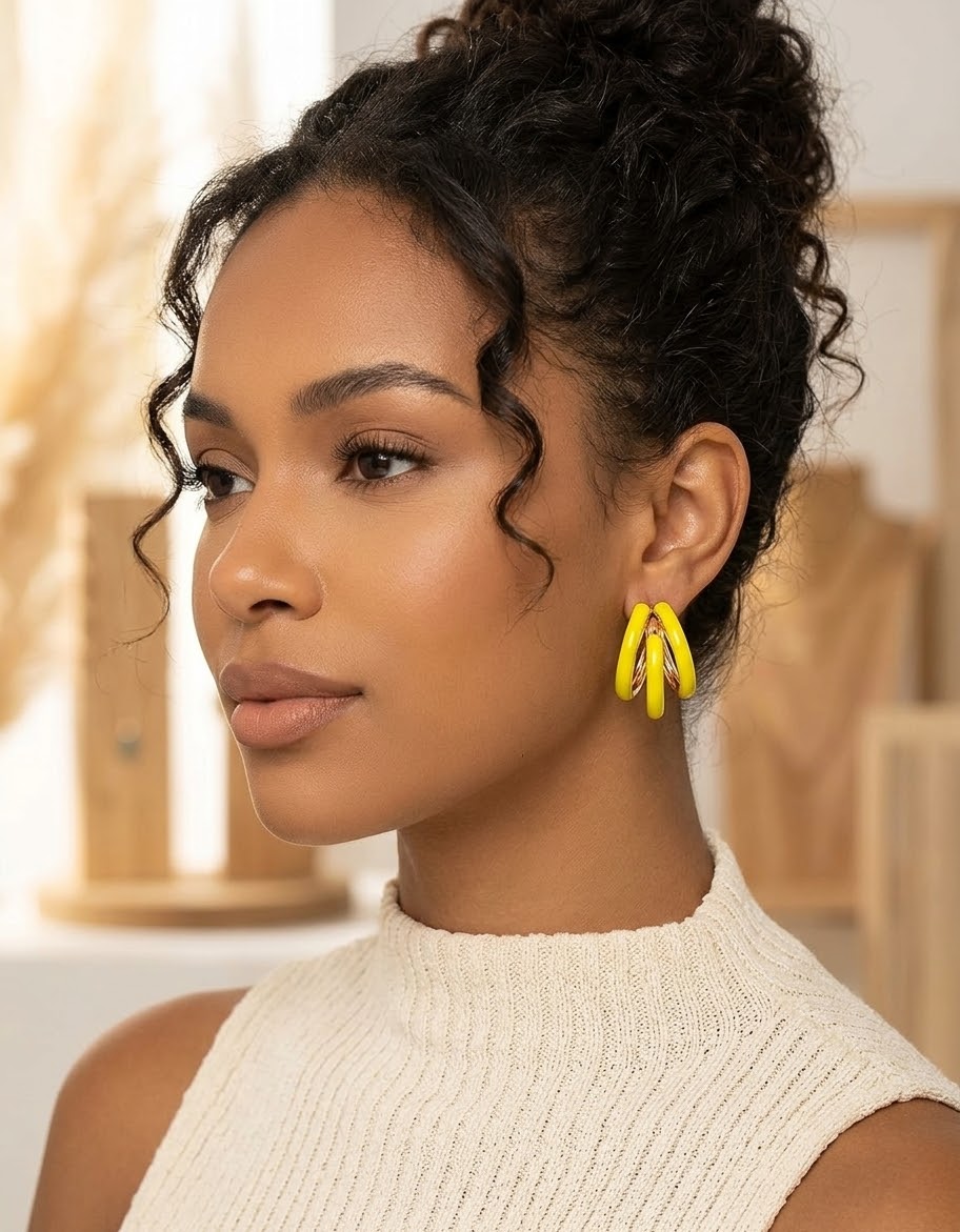 Multi-Layer C-Shaped Hoop Earrings
