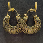 Intricate Metallic Heritage Hoop Jhumka