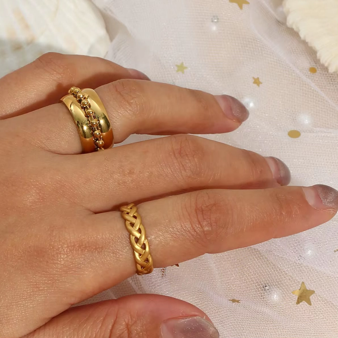 C-Shaped Stainless Steel Ring, Suitable for Men And Women