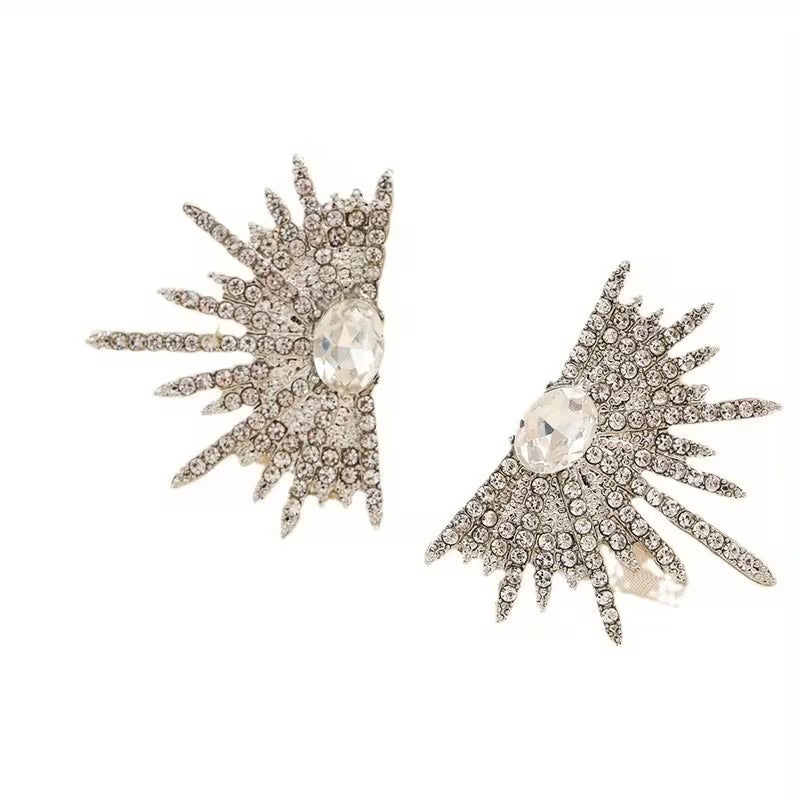 Personalized Wings Exaggerated Sparkling Women'S Earrings