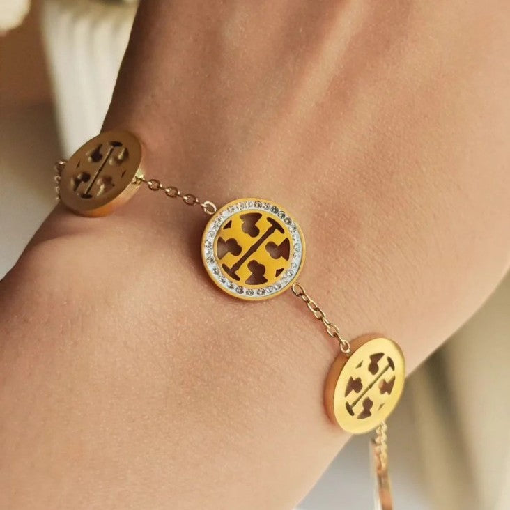 Stainless Steel Tory Burch Style Bracelet