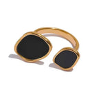 Ivory Swirl adjustable ring