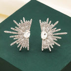 Personalized Wings Exaggerated Sparkling Women'S Earrings