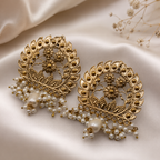 Antique Gold Triangle Shape Earrings