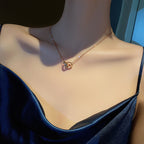 Elegant Crystal Circle Choker Fashion Roman Digital