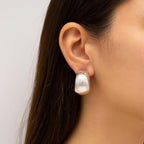 Chunky Dome Hoops,Chunky Gold and Silver Statement Hoops