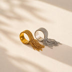 Krystelle Gold Tassel Ring