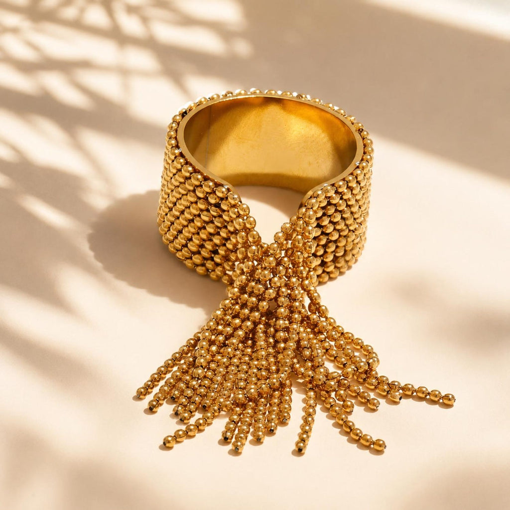 Krystelle Gold Tassel Ring