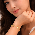 Gold Clover Charm Bracelet Beautiful Style