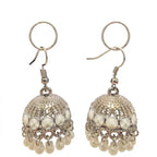 Oxidized Silver Jhumka Earrings