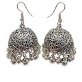 Antique Jhumka Earrings with Silver Pearls