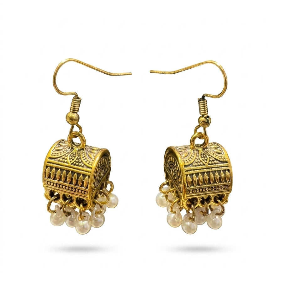 Traditional Antique Gold Jhumki