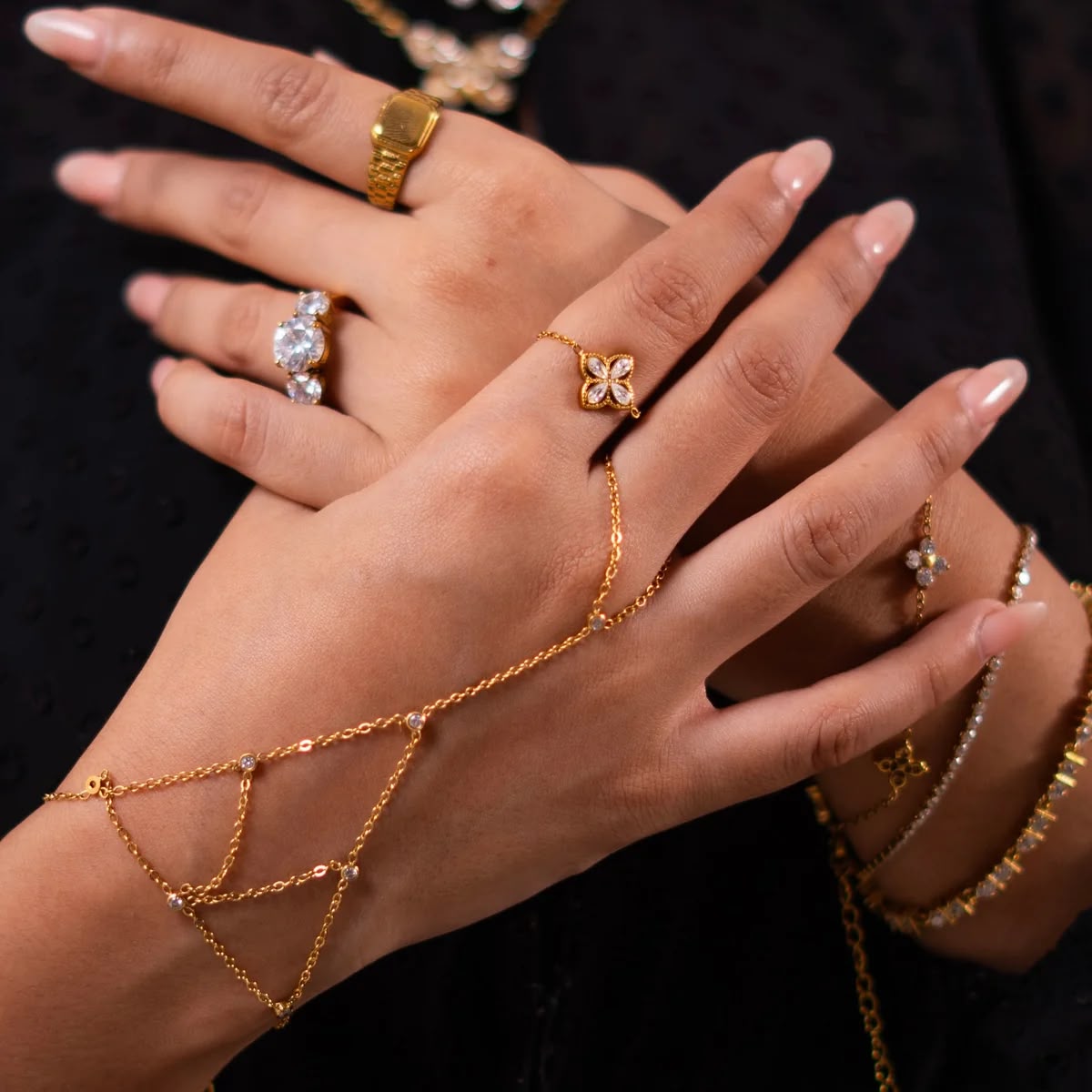 Selene Diamond Hand Chain