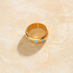 Linus - Stars Emaille Gold Band Ring