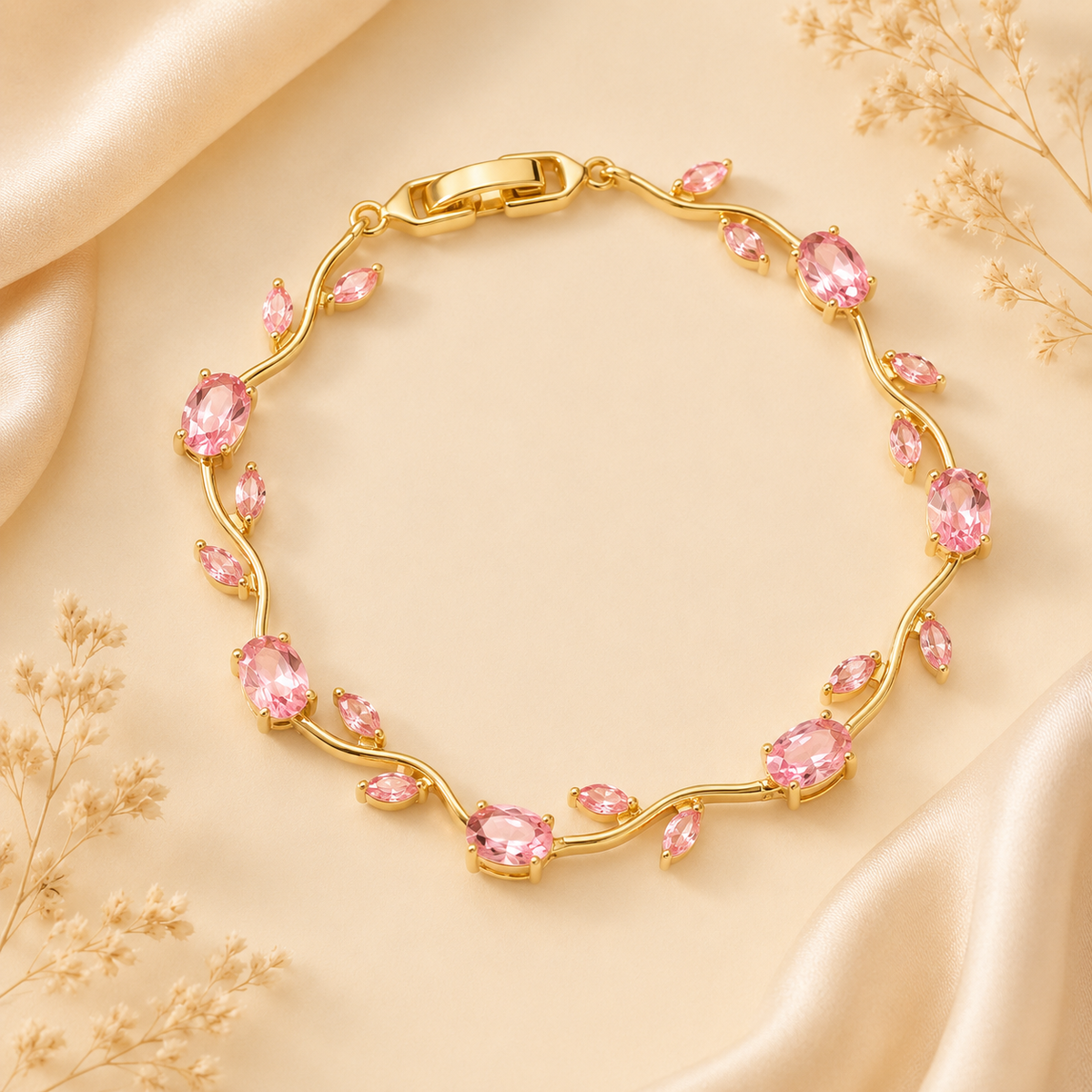 Elegant Tulip Flower Bracelet