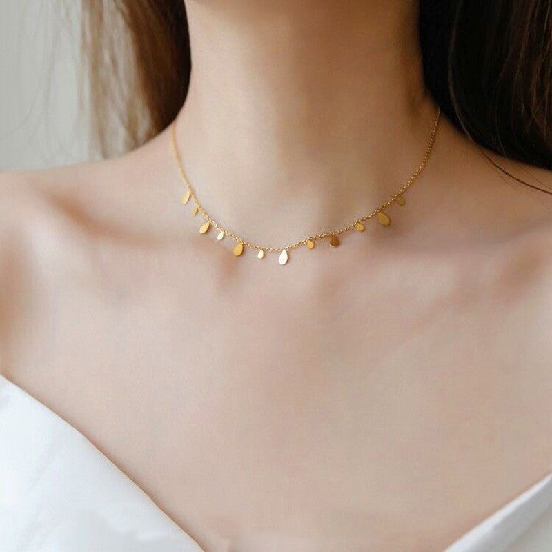 Steel Clavicle Chain Geometric Necklace