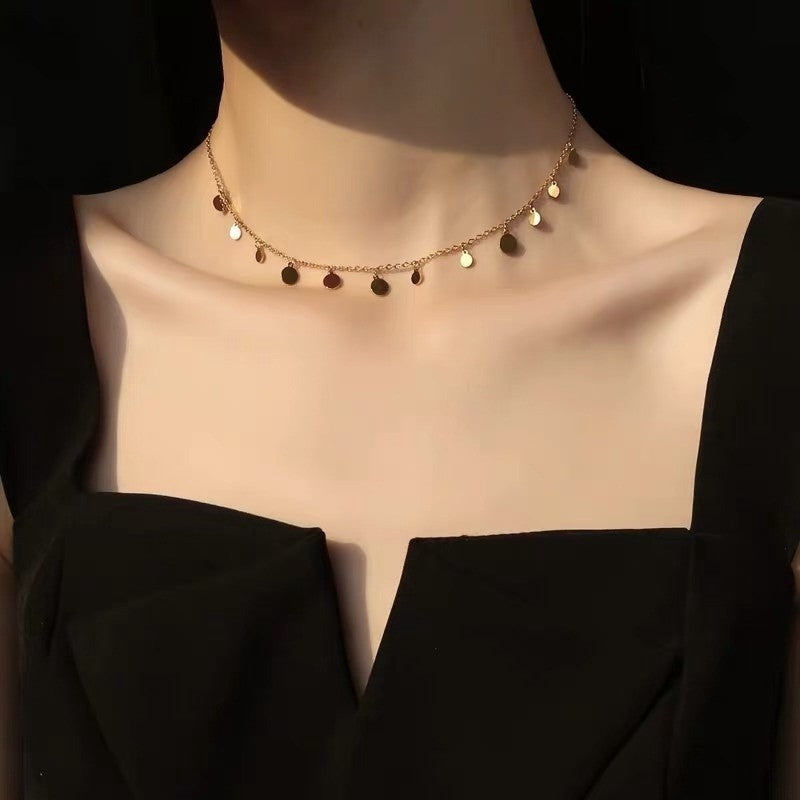 Steel Clavicle Chain Geometric Necklace