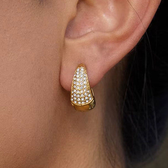 Geometric Half Hoop Earrings
