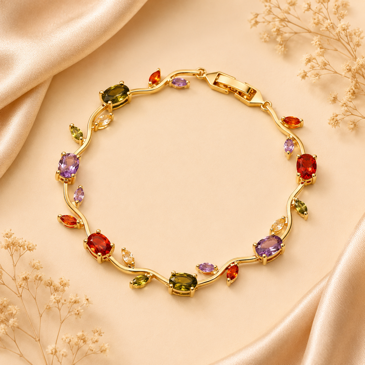 Elegant Tulip Flower Bracelet